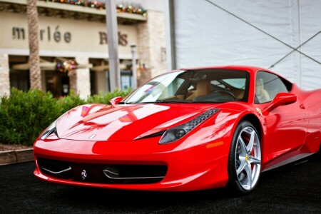458, フェラーリ, イタリア, 赤, スーパーカー