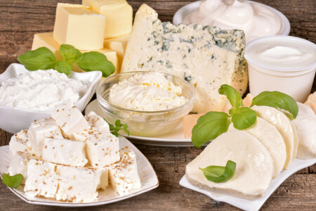 チーズ, カッテージチーズ, 乳製品, 野菜, 乳製品, サワークリーム