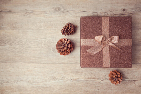 クリスマス, デコレーション, 贈り物, メリー, 新年, 木材