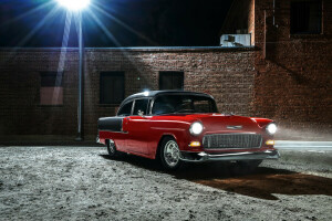 1955, รถยนต์, Chevy Hardtop, คลาสสิก, ย้อนยุค