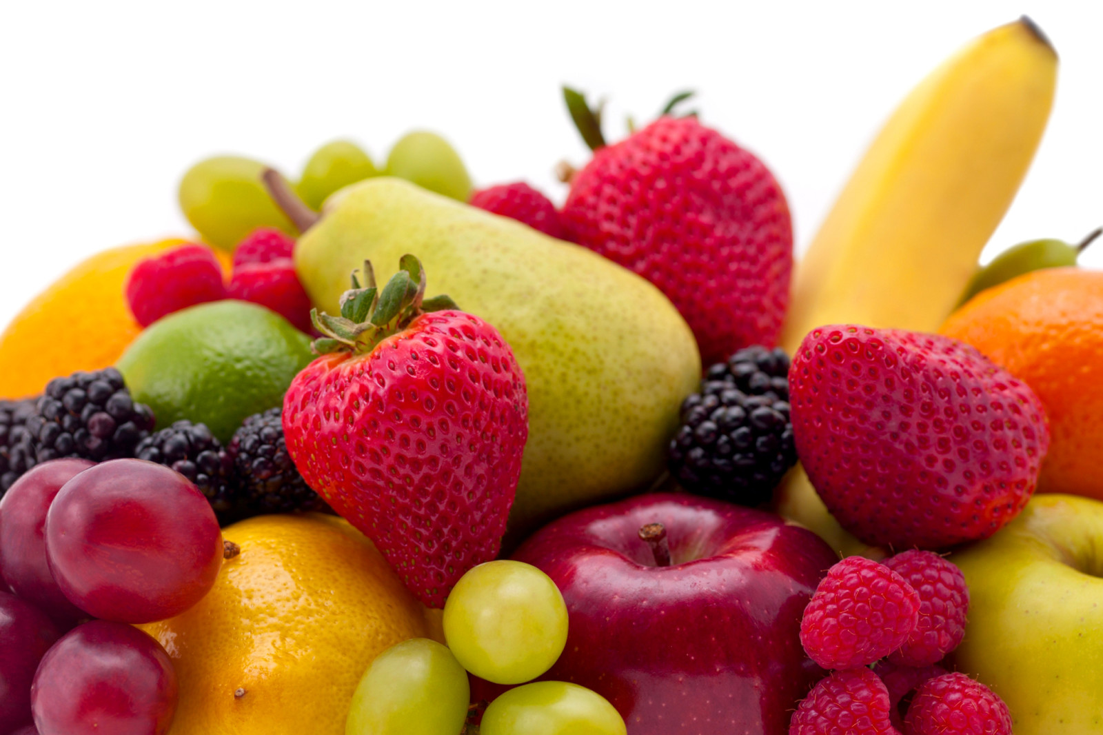 浆果, 覆盆子, 草莓, 苹果, 水果, 葡萄, 梨, 香蕉