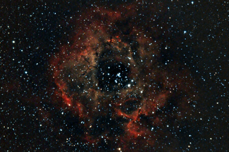별자리에서, 성운, NGC 2237, 콘센트, 장미 매듭, 우주, 별, 일각수