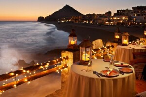 바닷가, 촛불, 공식 만찬, 레스토랑, 육지, 저녁