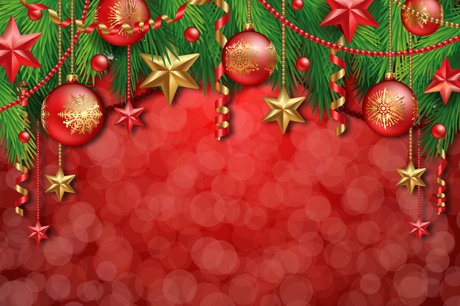 bola, pohon, Tahun baru, hari Natal, dekorasi, Gembira