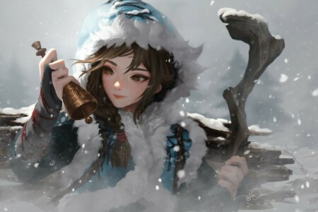 artyu 애니메이션, 벨, 눈보라, 나이프 르인, 눈, 겨울