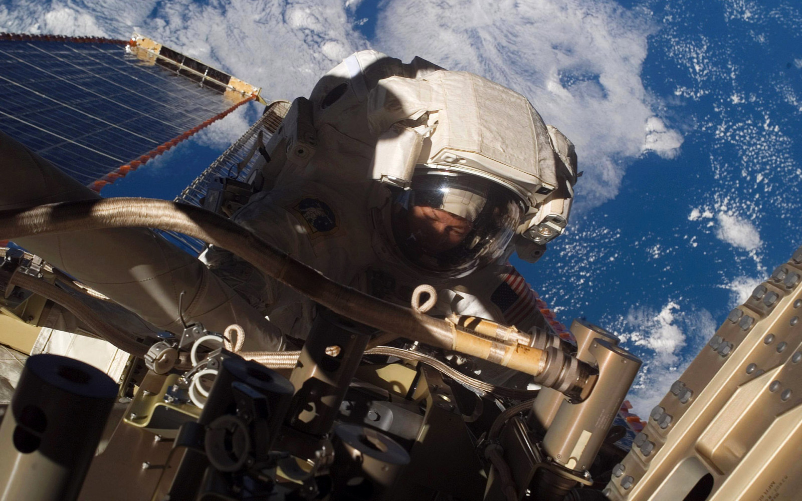 사진, 지구, ISS, 우주 비행사, NASA