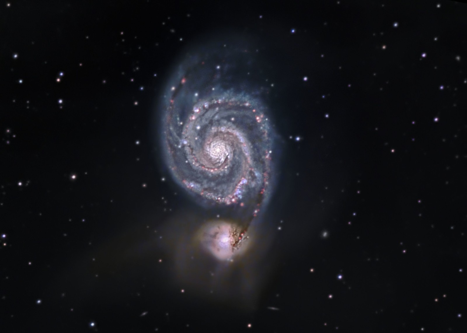 galaksi, pusaran air, di rasi bintang, Anjing Perang, M51