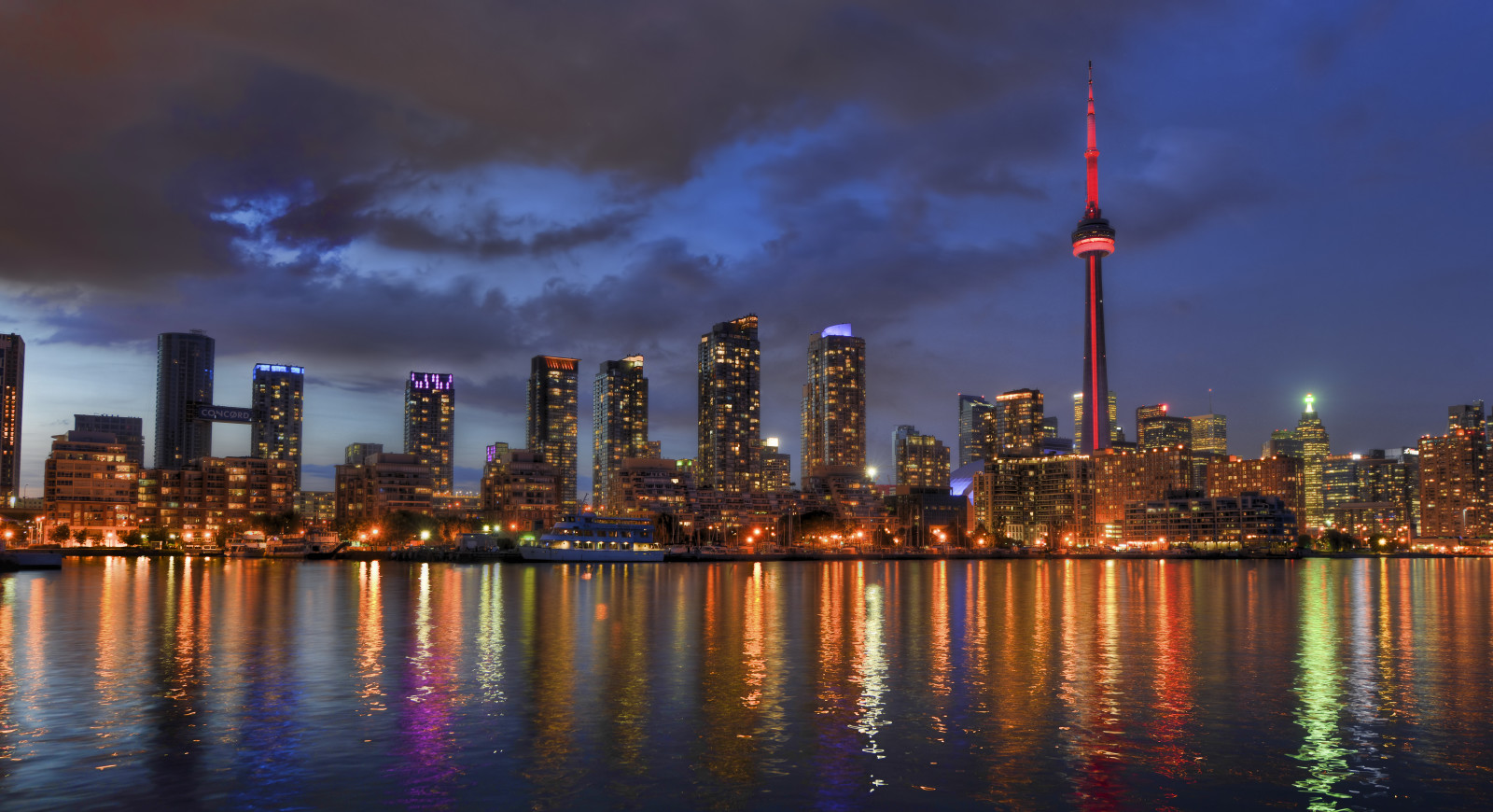 phản ánh, Canada, đèn, Toronto, hồ Ontario
