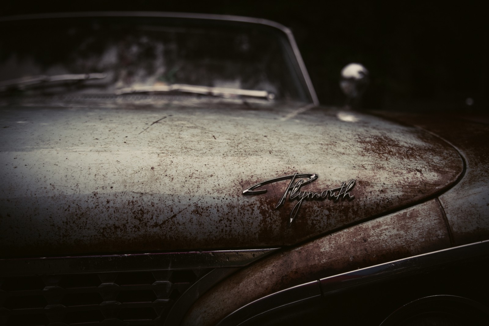 汽车, 汽车, 身体, 复古的, 旧, 生锈的, 普利茅斯