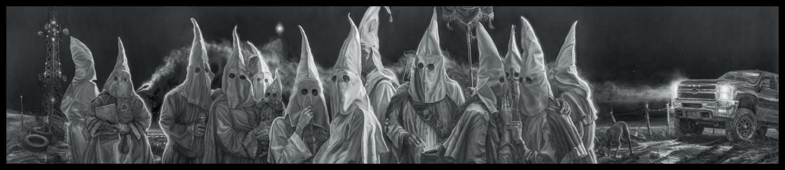 油漆, 现实, 模仿, 艺术家Vincent Valdez, Ku Klux Klan