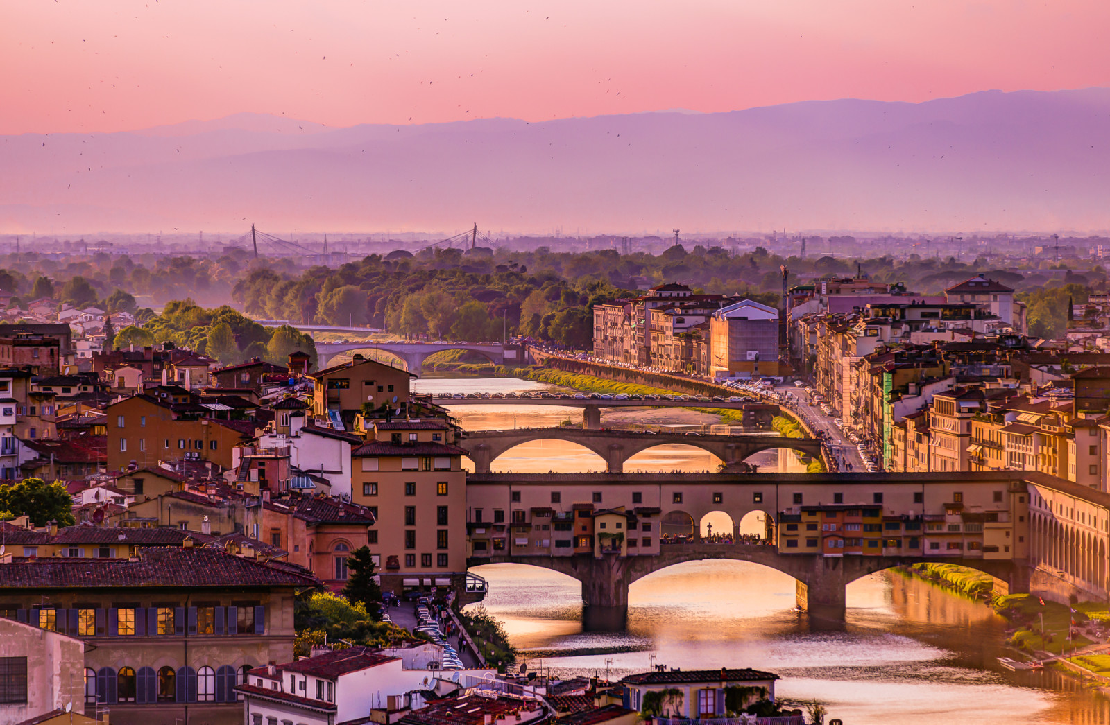 bầu trời, phong cảnh, núi, Trang Chủ, Nước Ý, Cầu, Florence, sông Arno