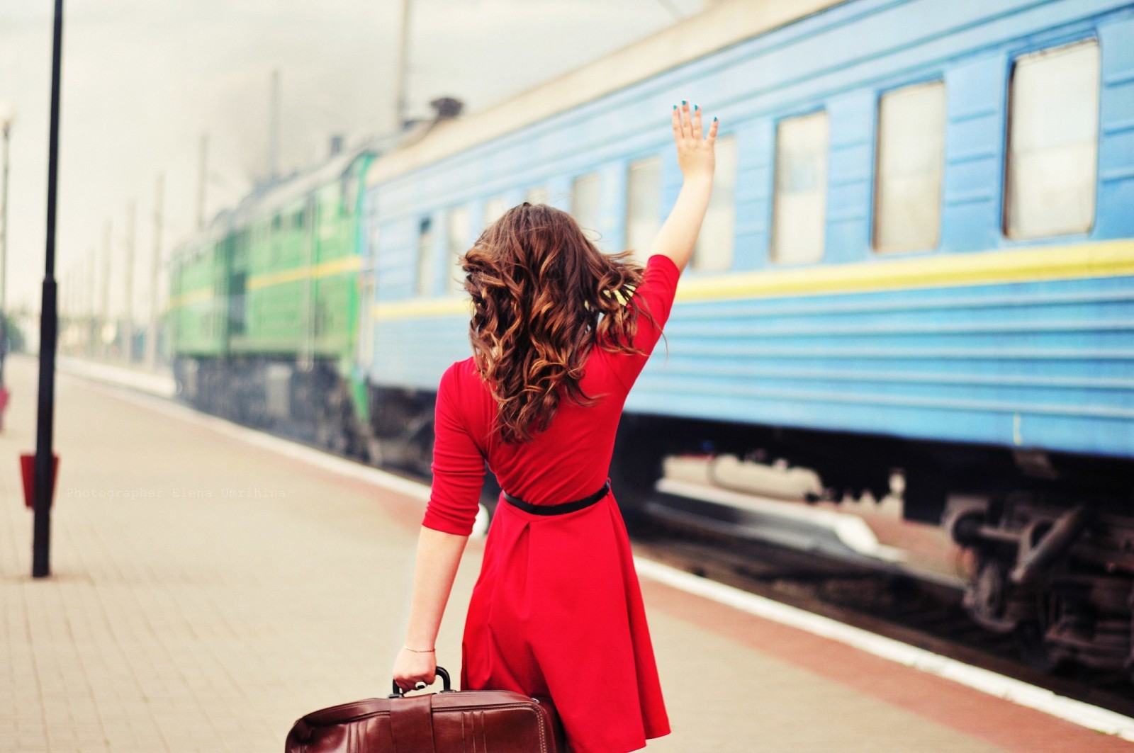 สาว, ช่างภาพ, รถไฟ, Elena Umrihina