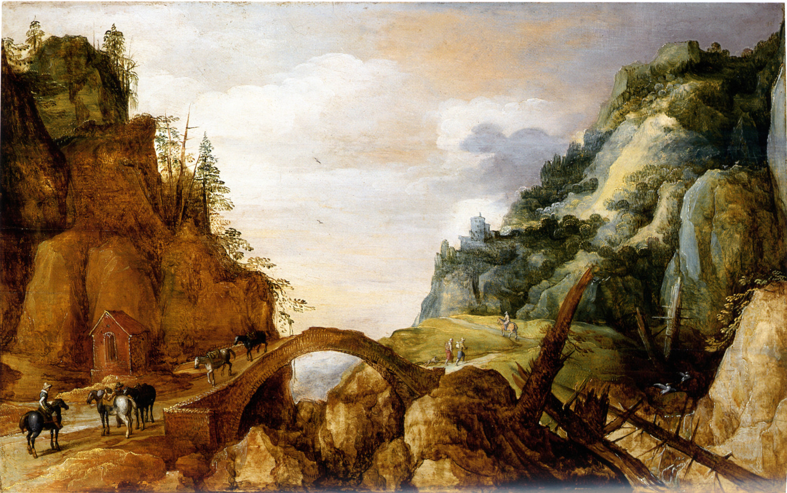 gambar, Lukisan, Momper, Lanskap pegunungan