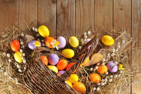 부활절, 달걀, 행복, 휴일, 봄, 베르 바, 목재