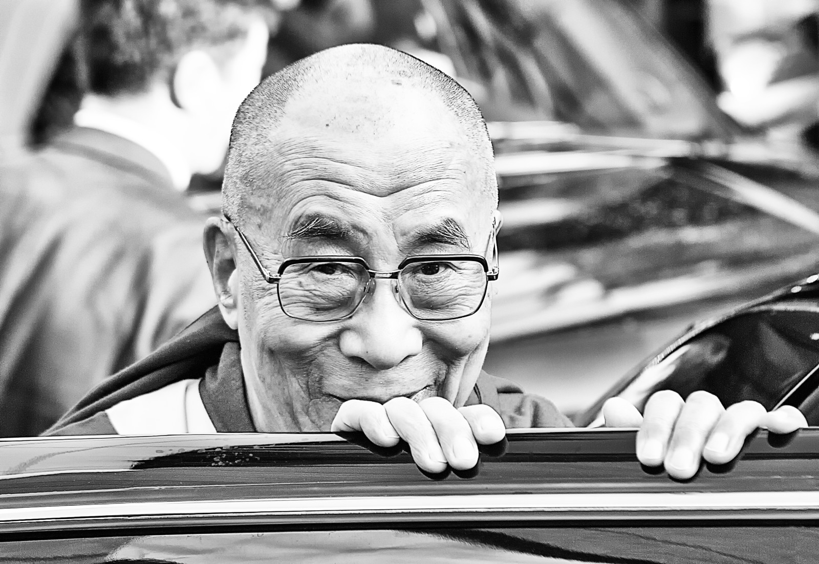 wajah, tersenyum, Dalai Lama