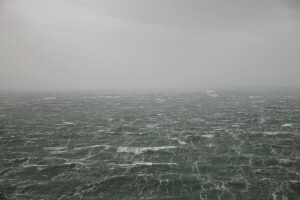 mưa, biển, bão táp, làn sóng
