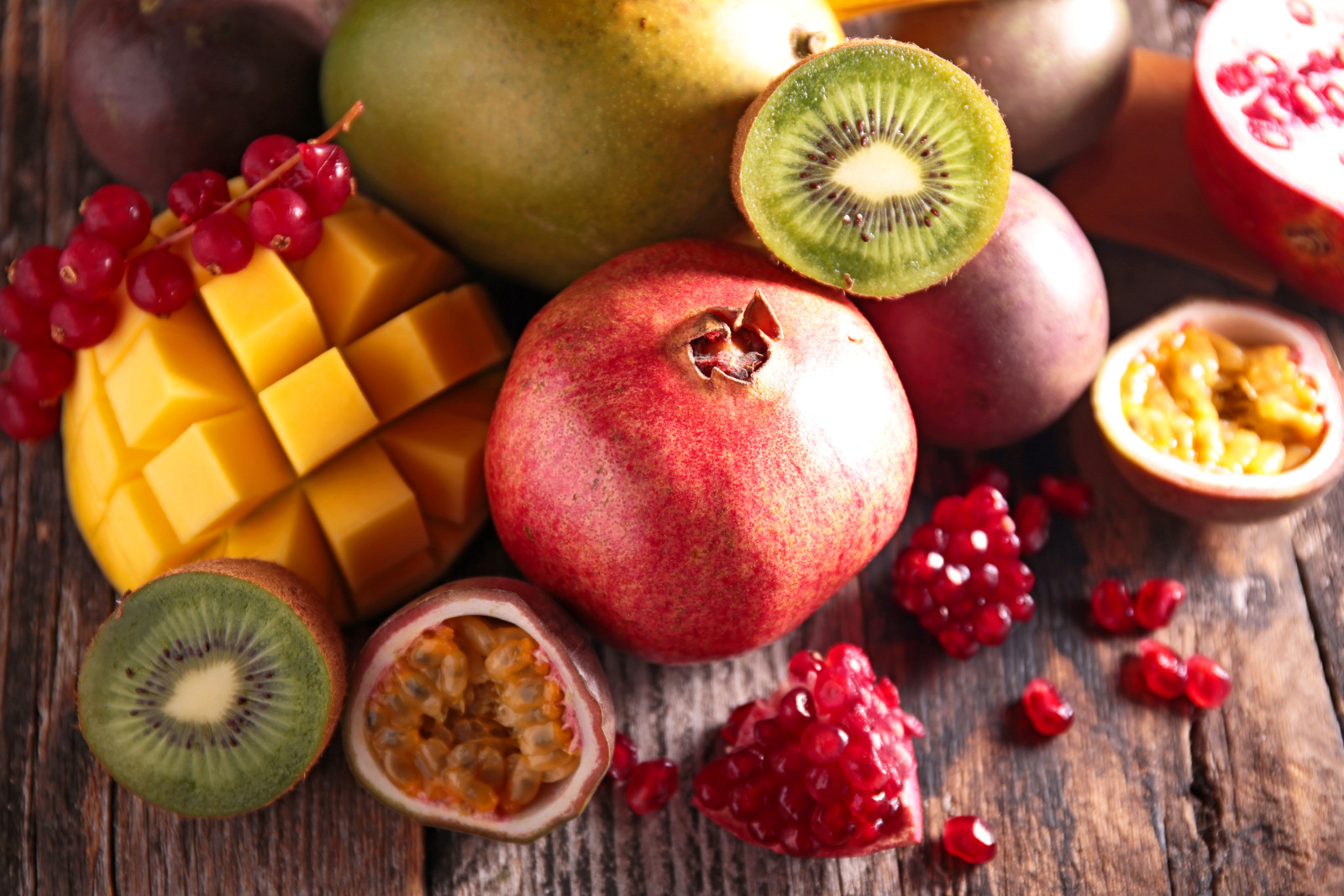 키위, 과일, 석류석, 망고, 열정 과일