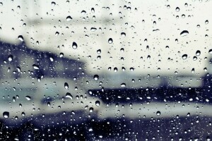 落とす, ガラス, 雨, 通り, 都市