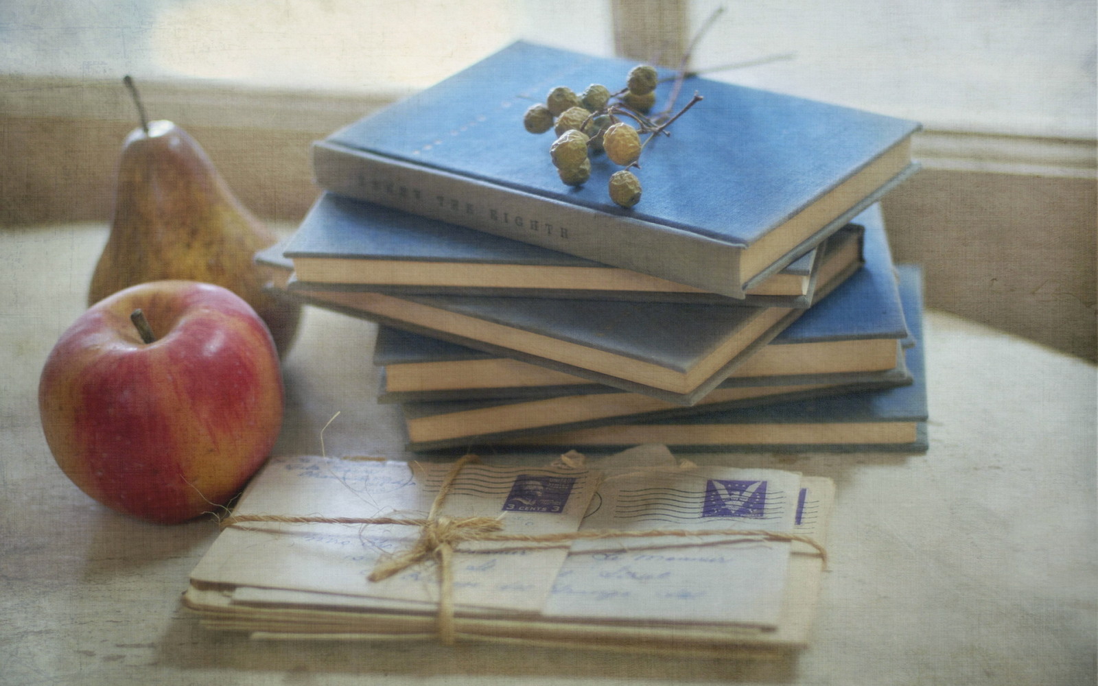 lý lịch, sách, táo, bức thư