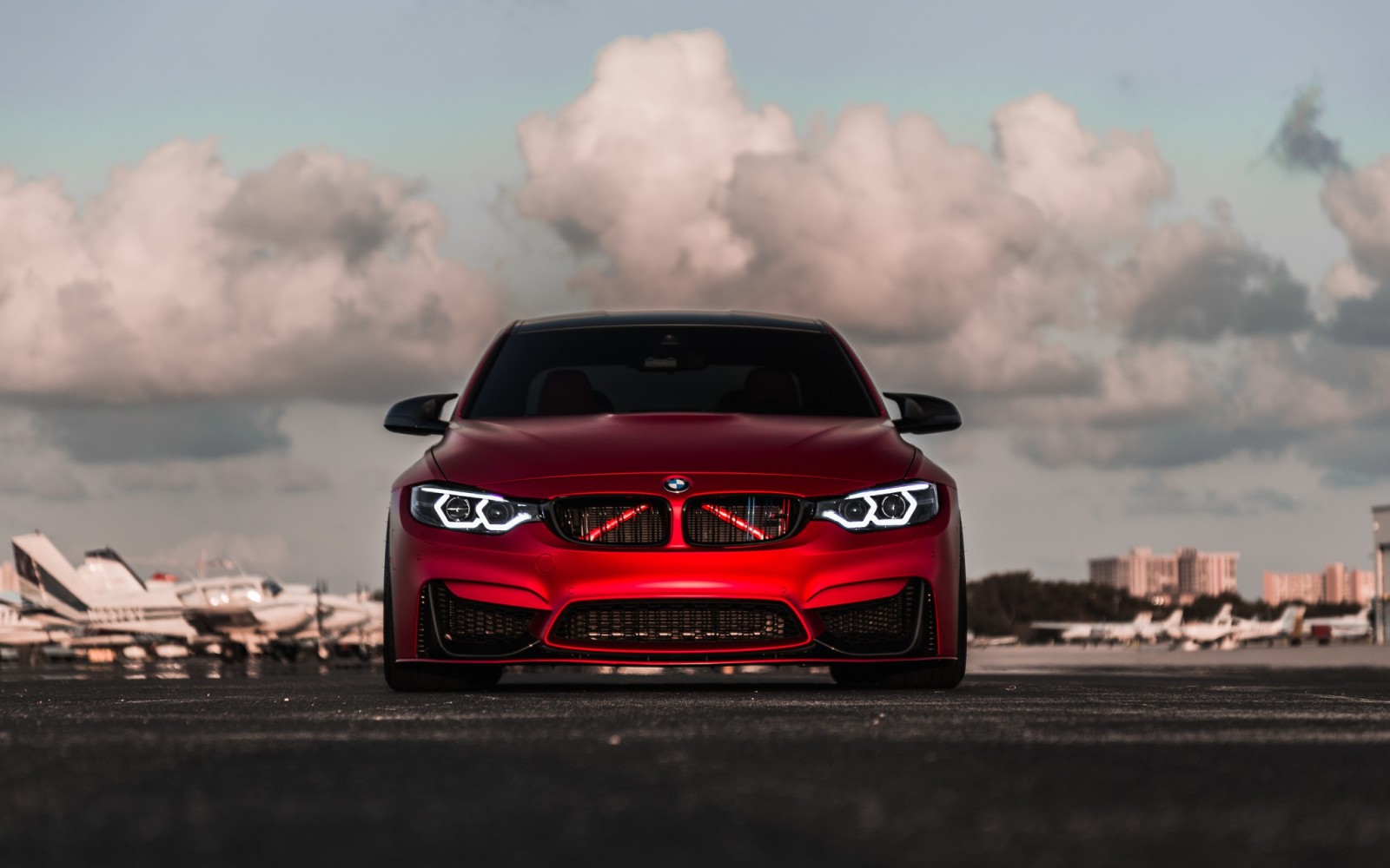 빛, 얼굴, 빨간, BMW, 시각, F82, LED, 앞