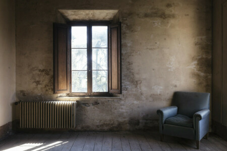 의자, 방, 창문
