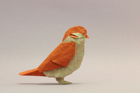 鳥, 折り紙, すずめ