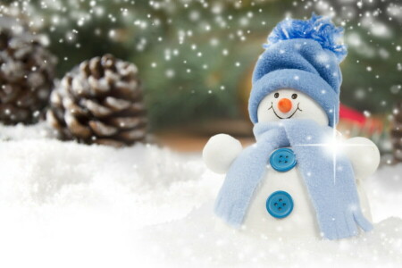 クリスマス, デコラトン, メリー, 新年, 雪, 雪だるま, 冬