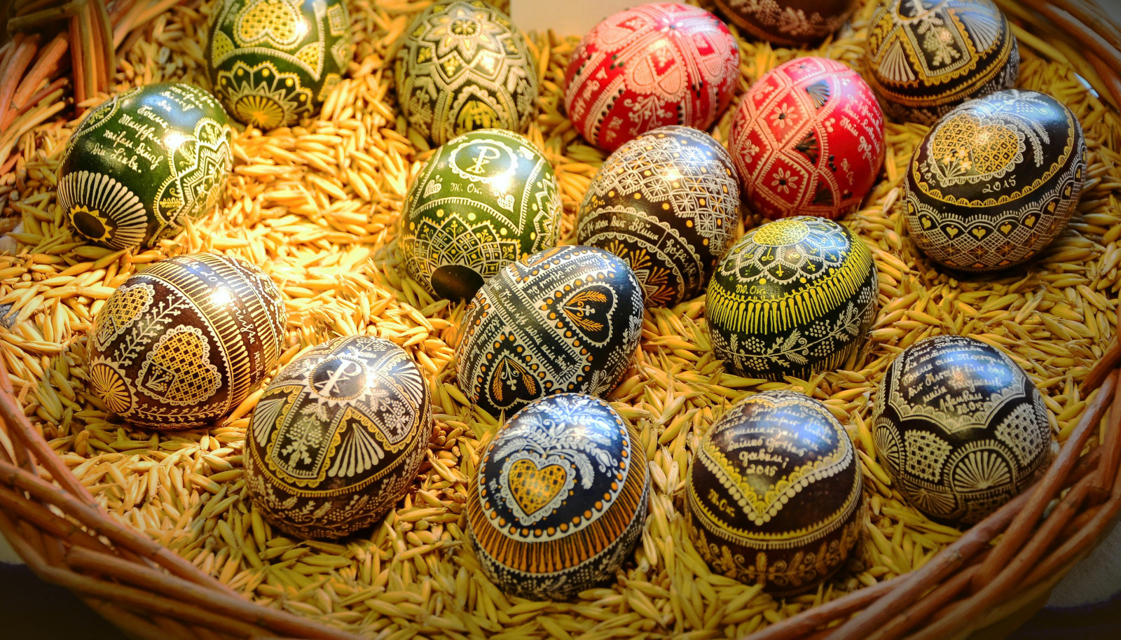 假日, 蛋, 粮食, 篮, 复活节