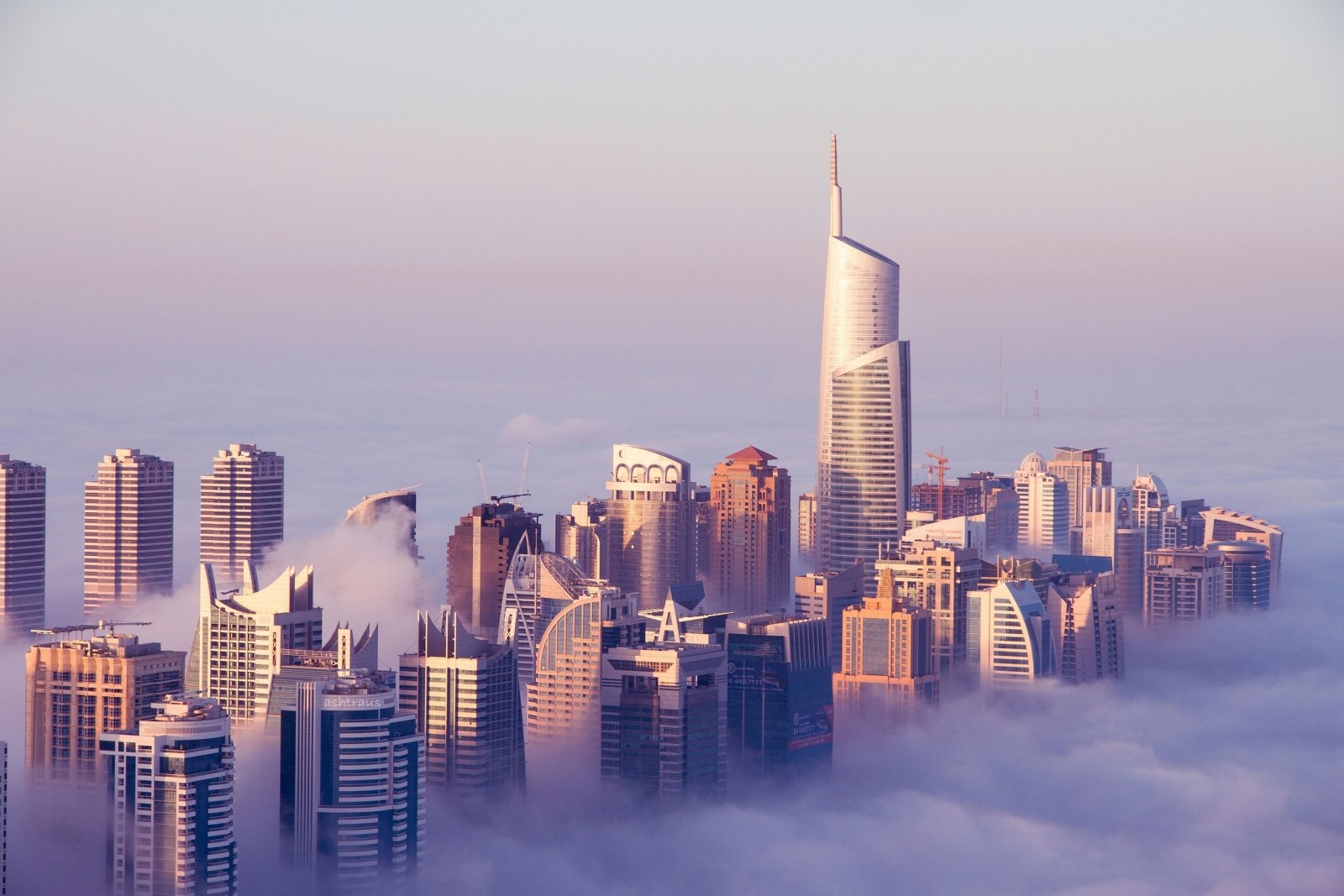 두바이, 고층 빌딩, 아랍 에미리트, 구름, 건물, 주 메이라 레이크 타워