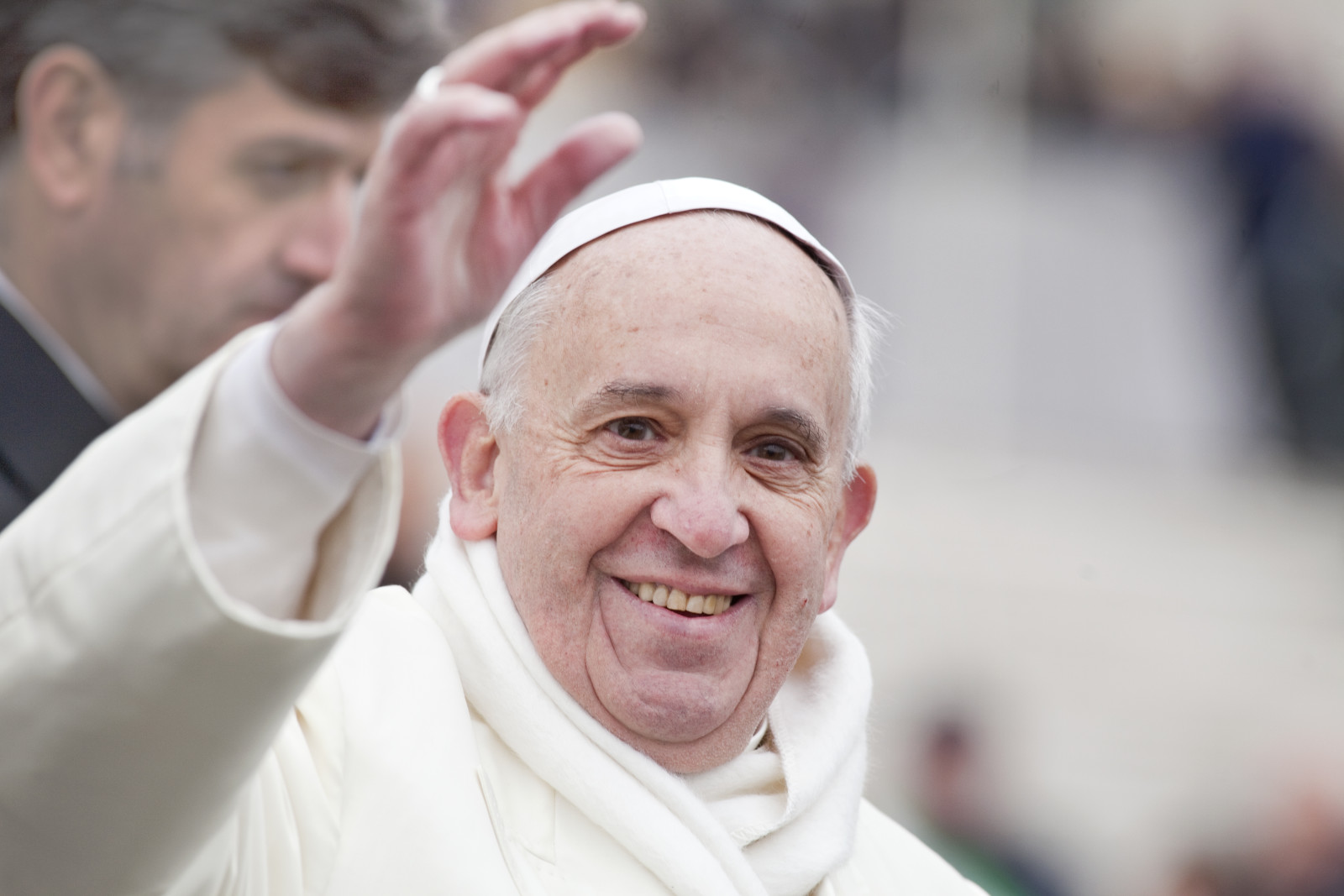tersenyum, putih, pose, Paus Francis, Jorge Mario Bergoglio Sívori