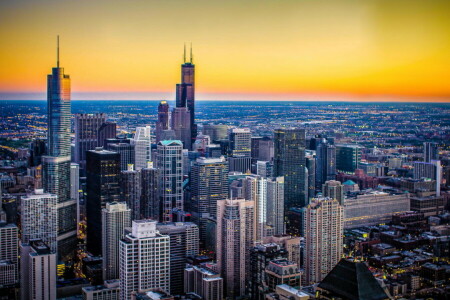 시카고, 신장, 일리노이, 고층 빌딩, 도시