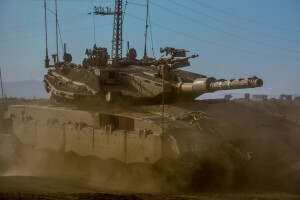 "Merkava", chiến đấu, Bụi bặm, Người israel, chủ yếu, Merkava, Mk.3, xe tăng