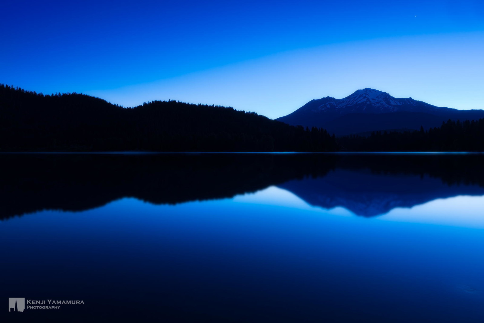산, 호수, 어스름, 사진 작가, 야마무라 켄지, 평화