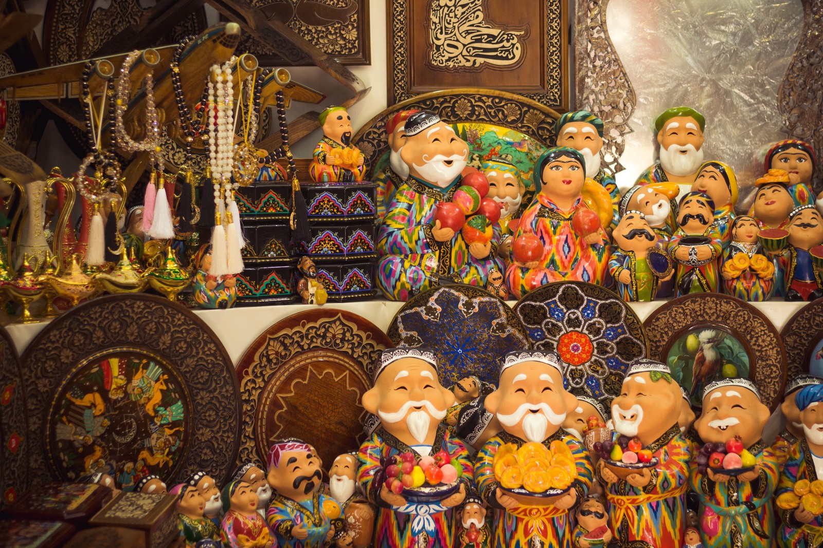 古老的都市, 装饰, 乌兹别克斯坦, 东, 塔什干, 回忆, 木制品, 巴贝奇克
