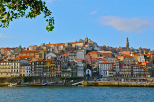 건물, 두로 강, 포트, 포르토, 포르투갈, 산보, 강, Douro 강