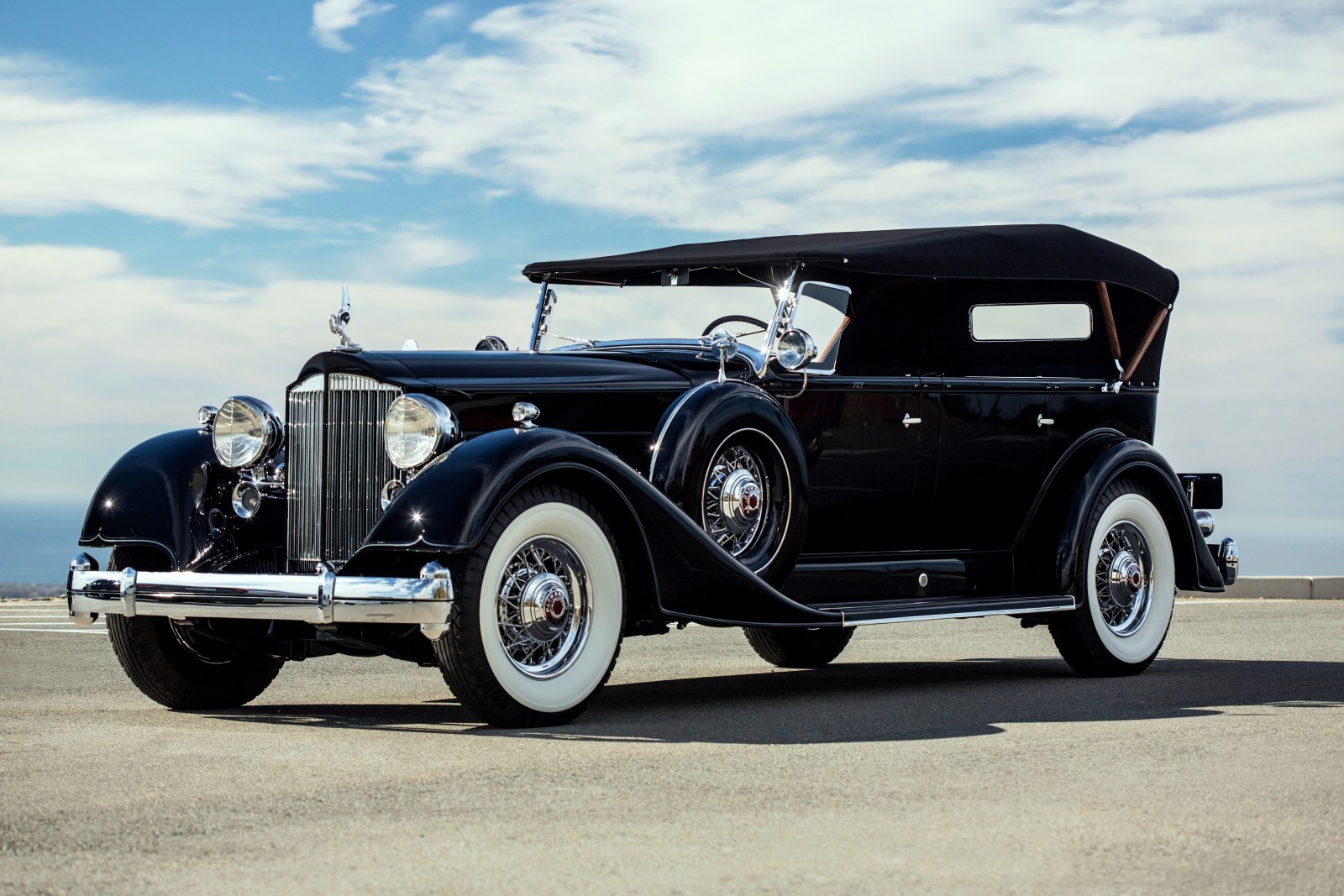 Klasik, 1934, Touring, Duabelas, Packard, 7 penumpang