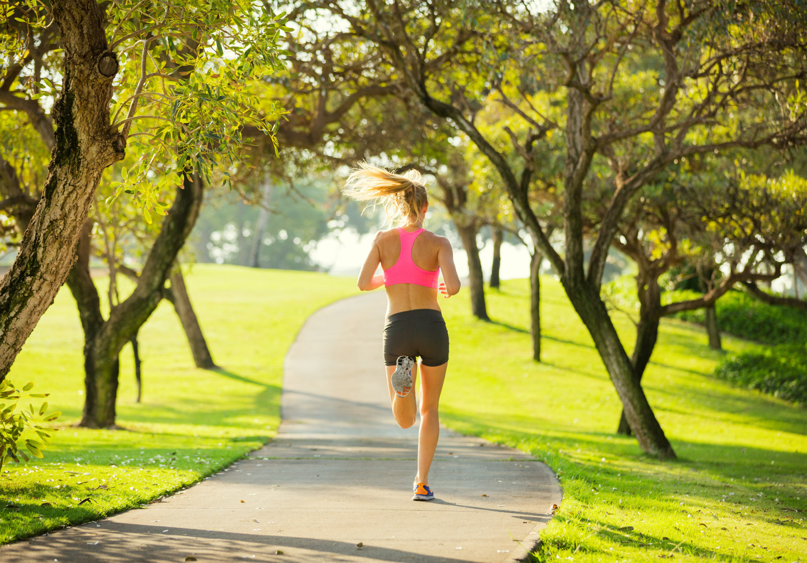 Taman, bekerja, berlari, Wanita, jogging