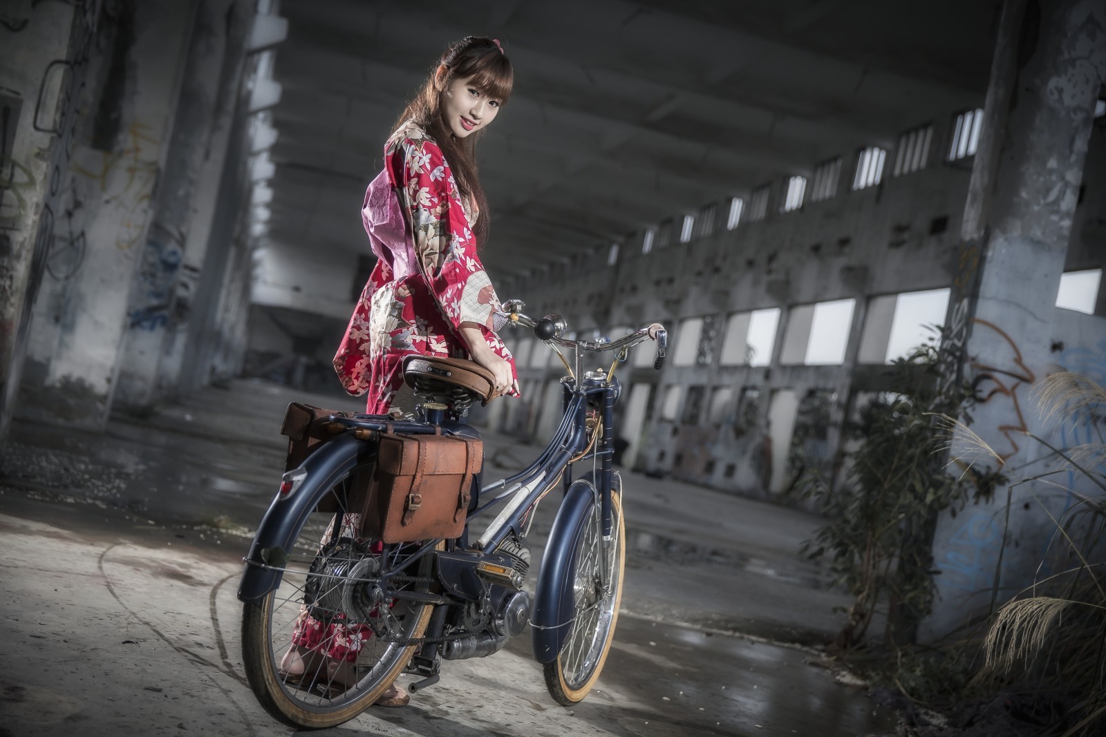 con gái, xe đạp, Châu Á