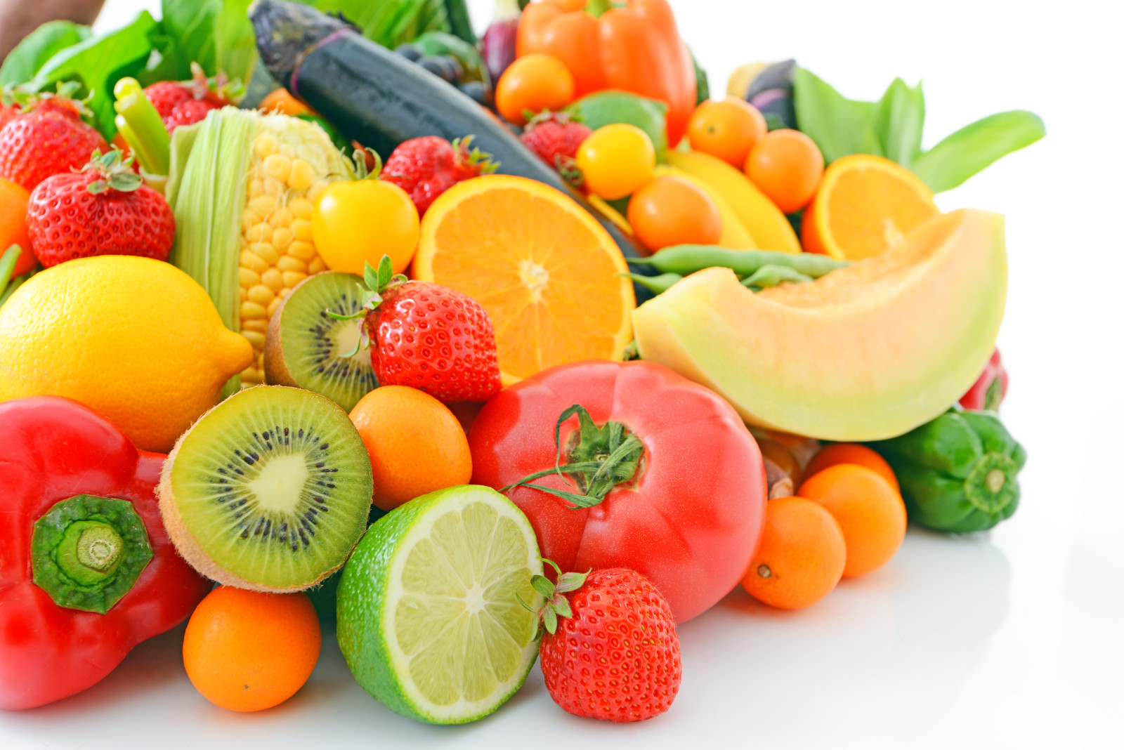 야채, 장과, 신선한, 과일, 과일