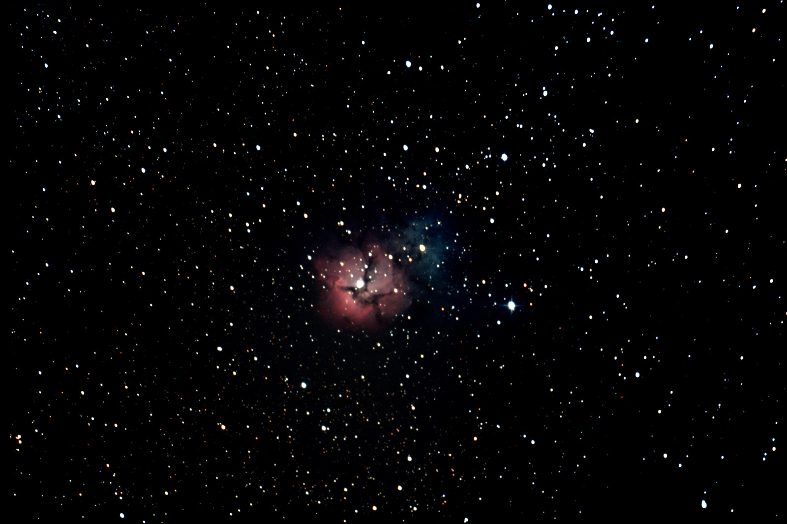 nebula, Sagittarius, di rasi bintang, membaur, trilobal, Nebula Trifid