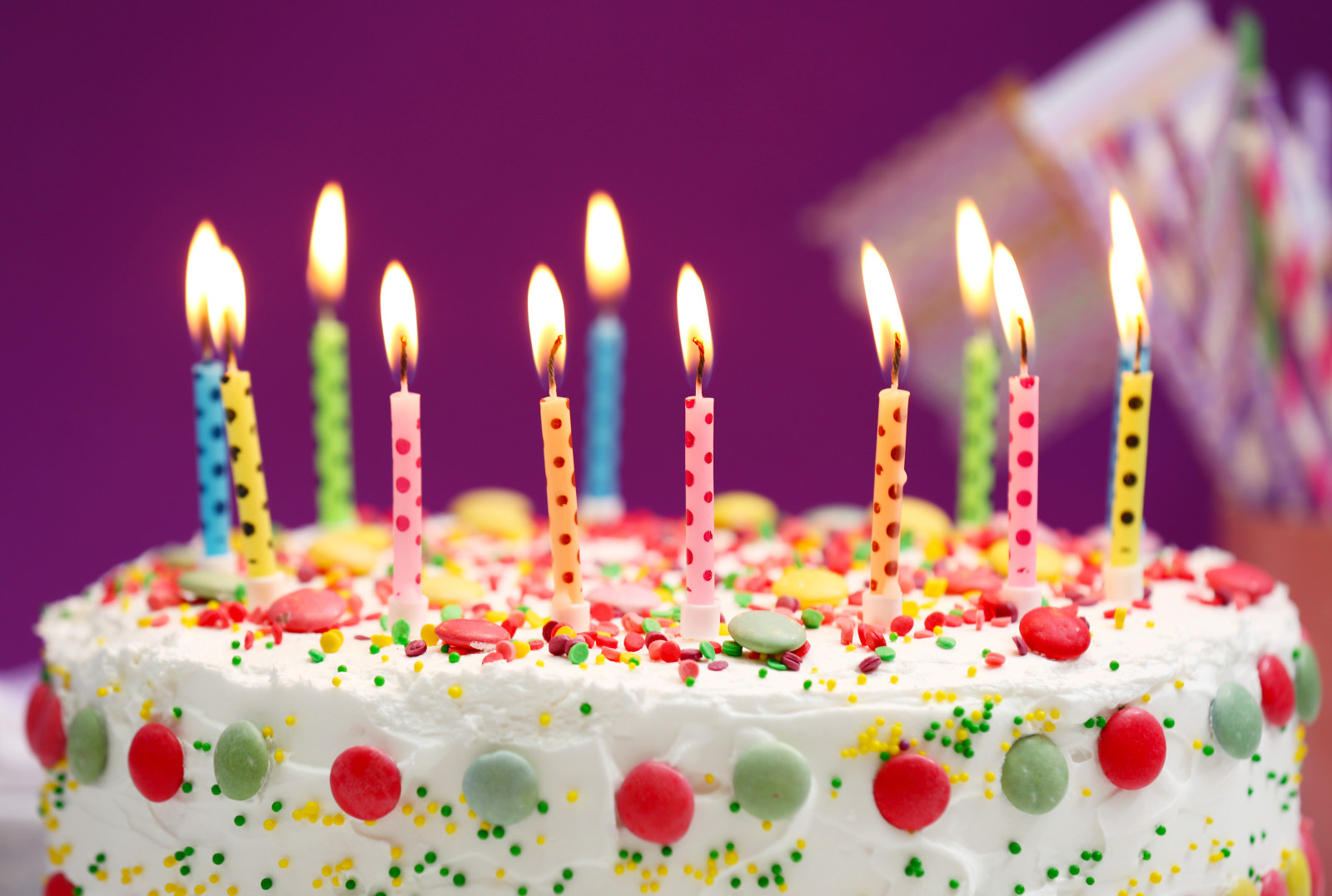 装饰, 快乐, 生日, 蜡烛, 蛋糕, 甜