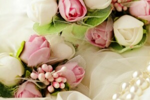 花束, つぼみ, つぼみ, フラワーズ, 優しい, ピンク, バラ, 結婚式