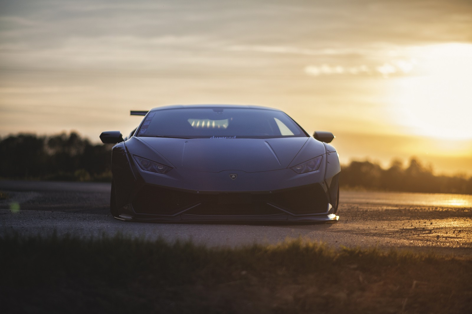 ánh sáng, Lamborghini, Huracan, khung cảnh phía trước