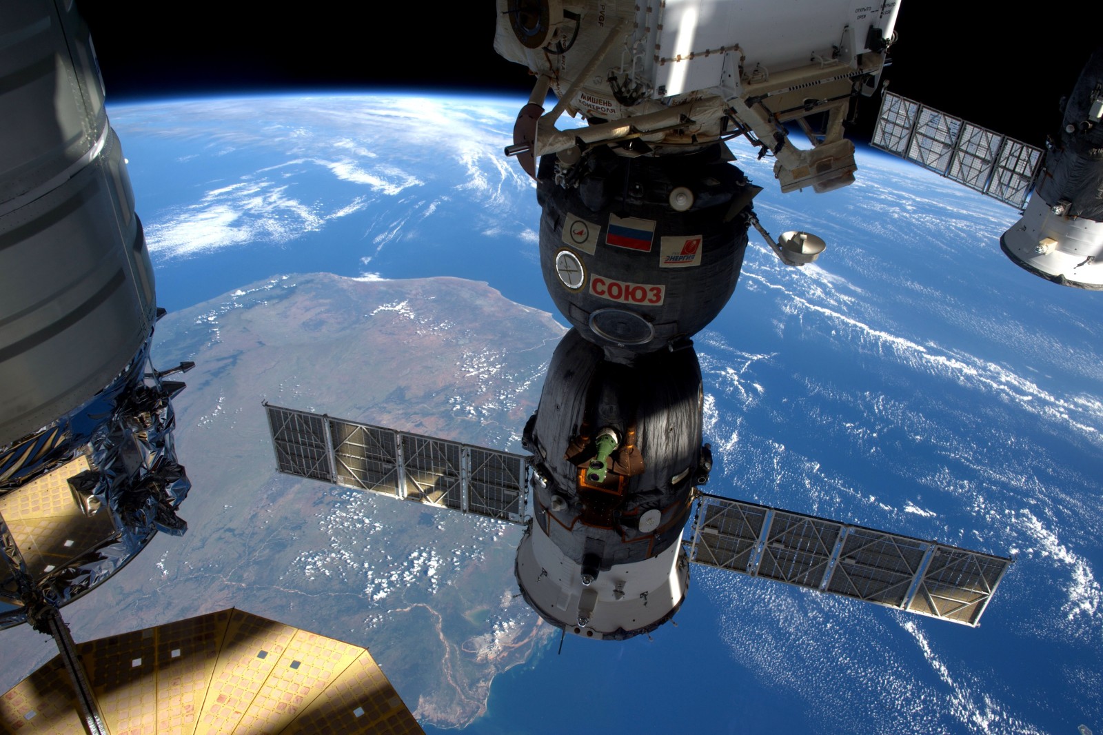 kapal, ruang, bumi, Persatuan, Soyuz, berawak, TMA15M