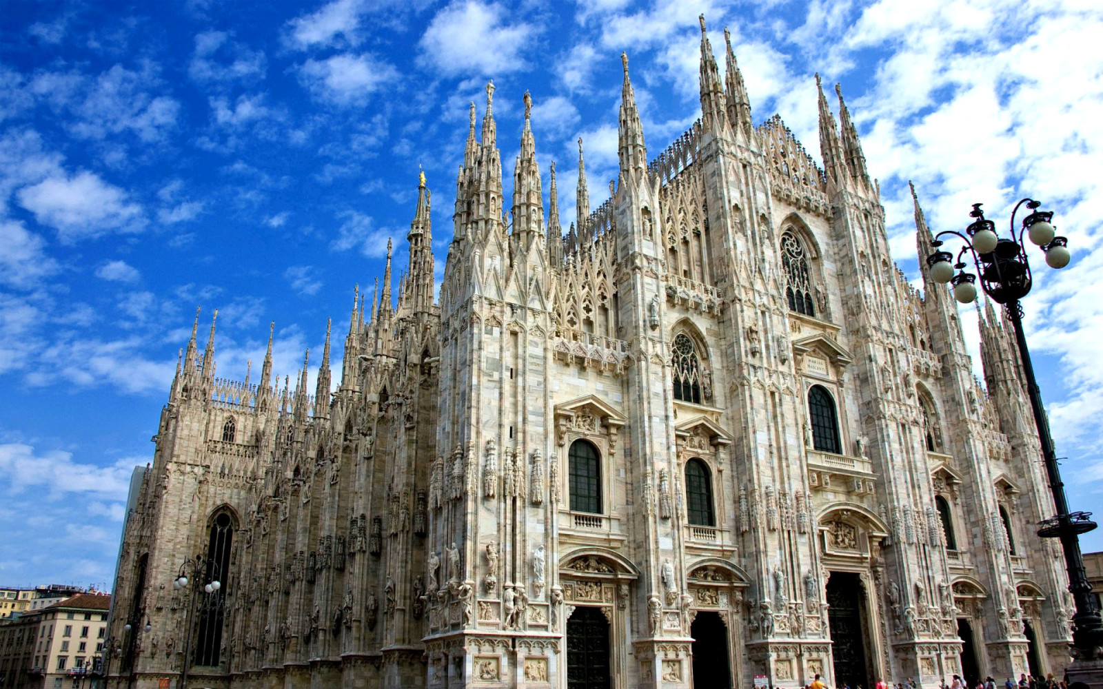 bầu trời, những đám mây, Nước Ý, Nhà thờ chính tòa, Milan, Duomo