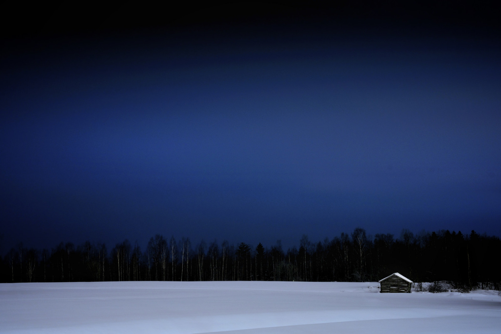 雪, 家, 冬, 木, 夜, フィンランド