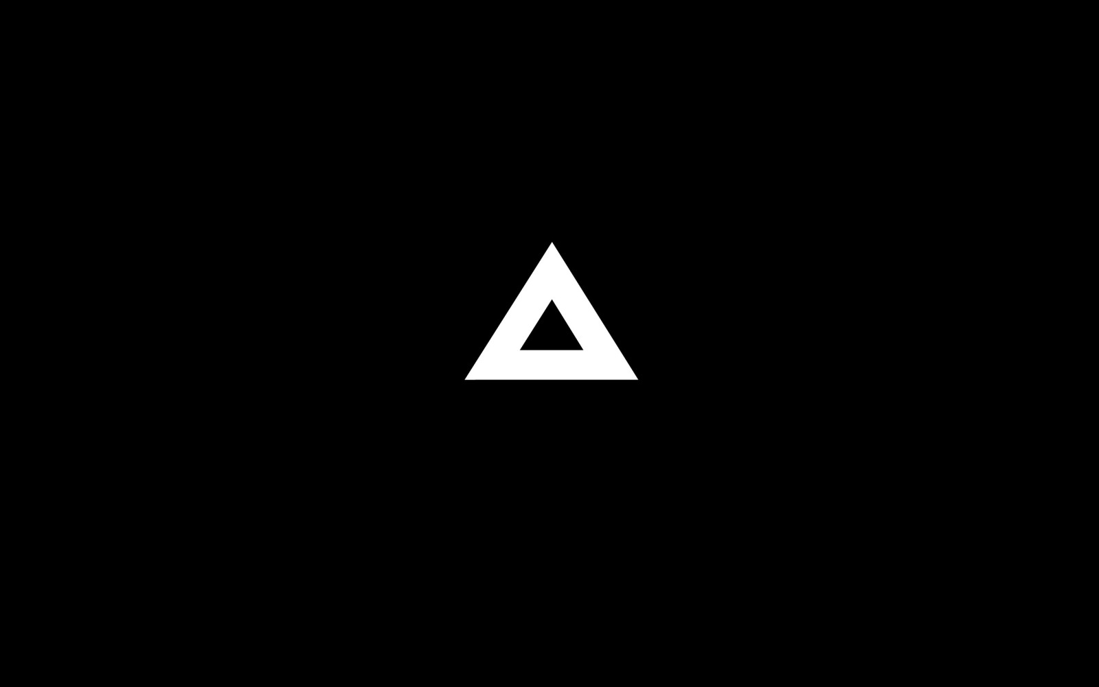 黒, ロゴ, 白い, 三角形