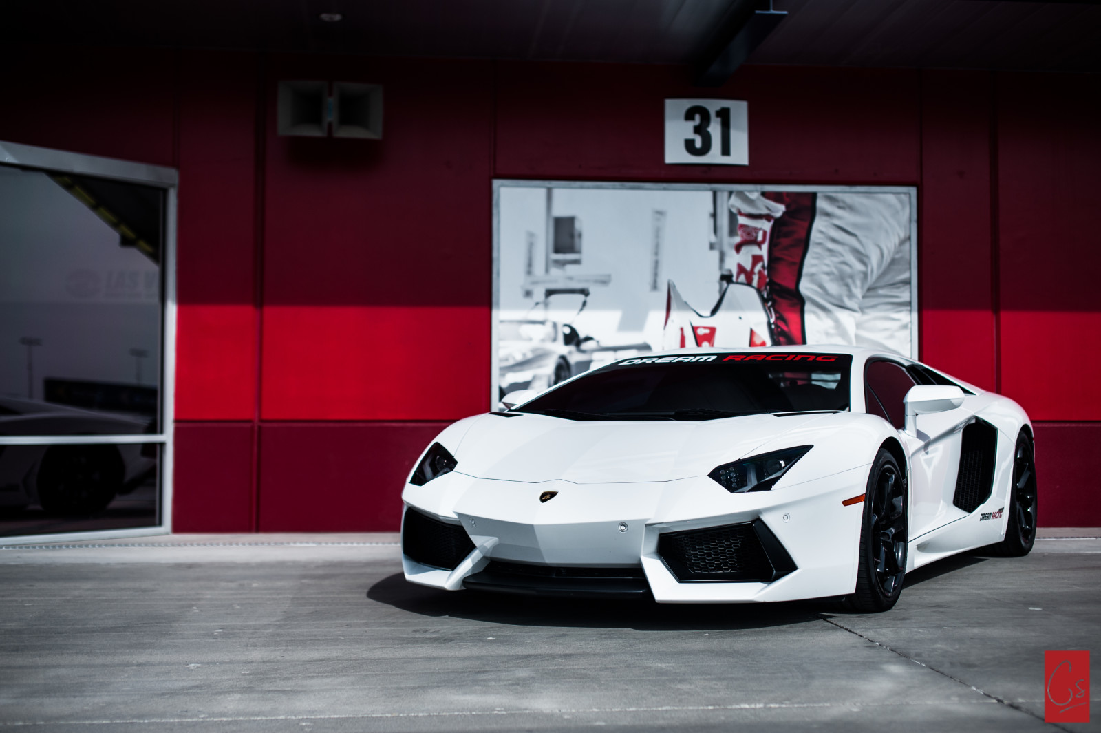 Lamborghini, supercar, Aventador, ขาว