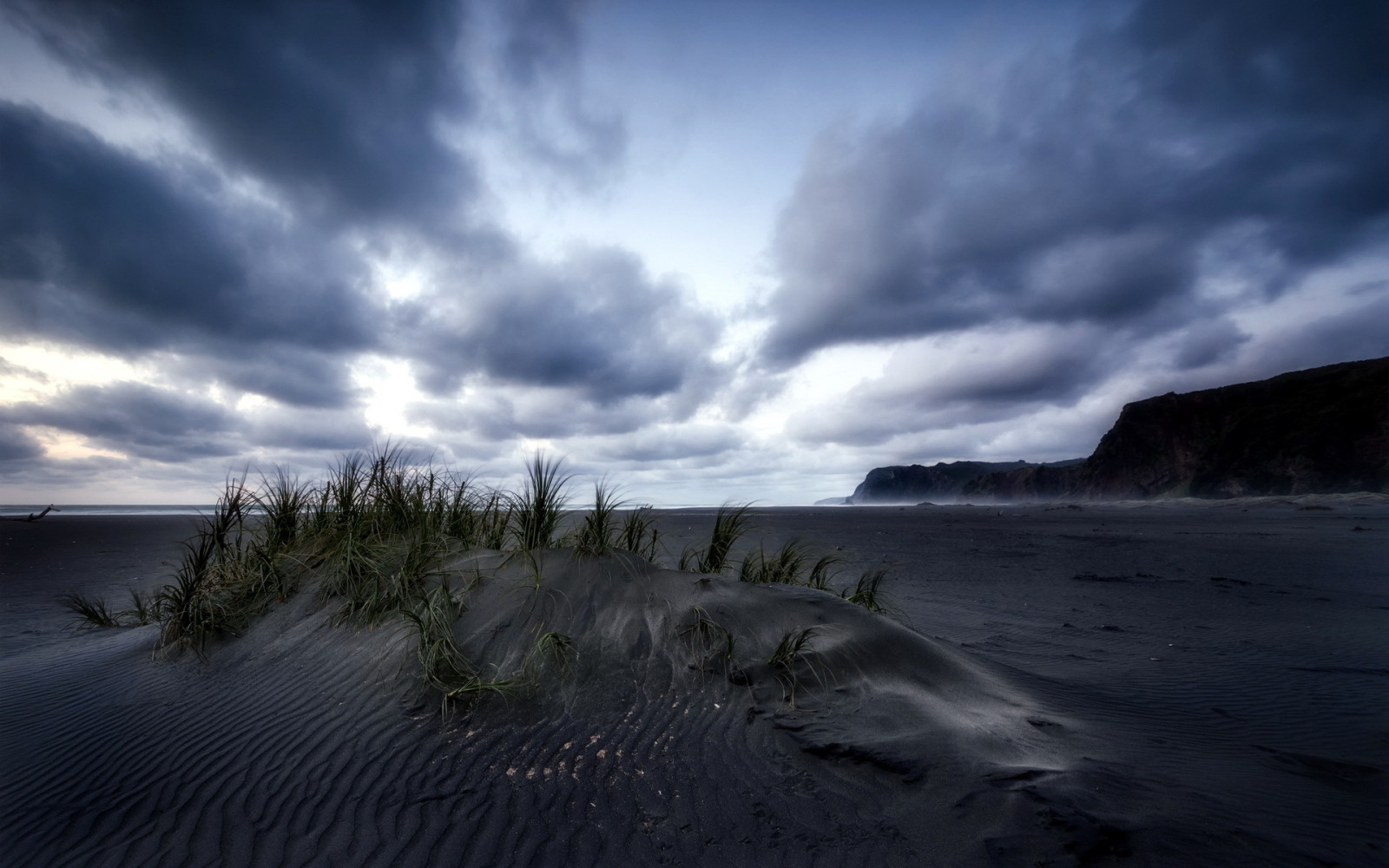 뉴질랜드, 검은 모래, 마지막 빛, 카레 카레 비치