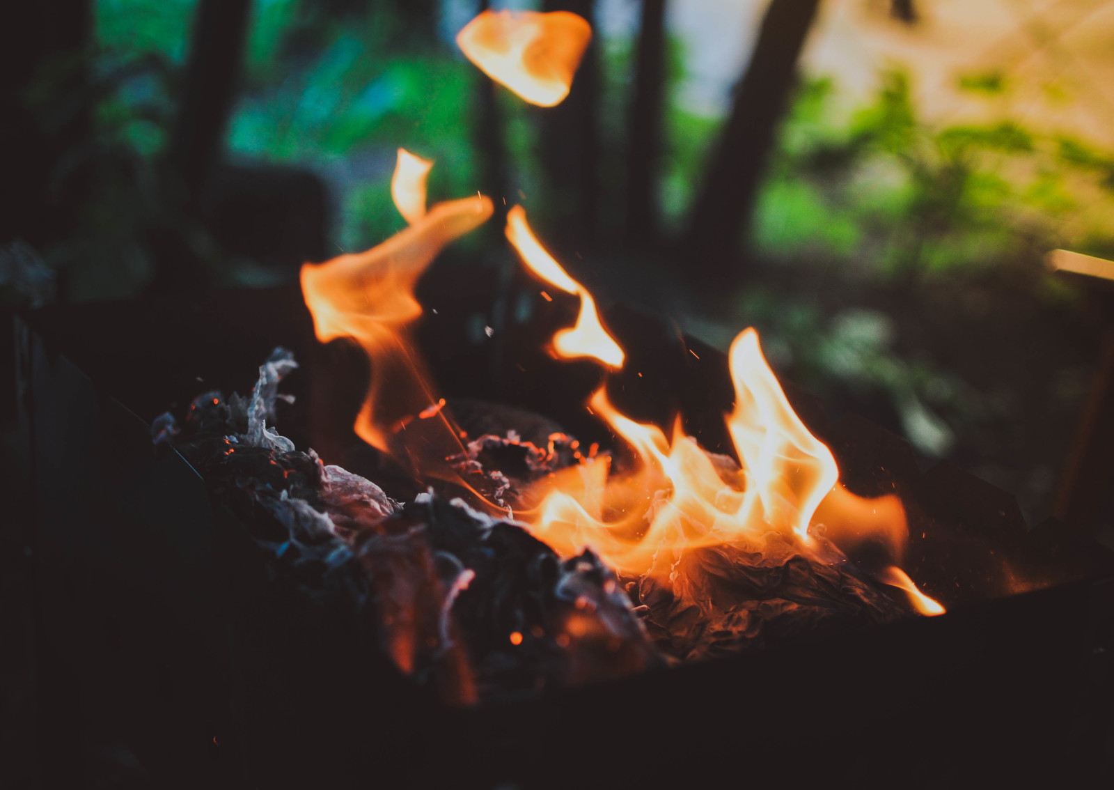 매크로, 불, 케밥, 화재, 석탄